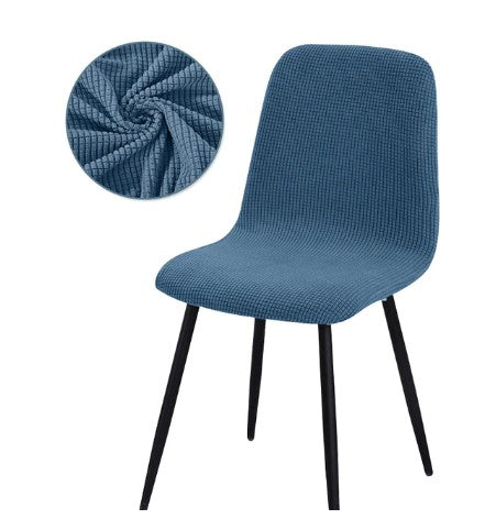 Blå Jacquard Stolsöverdrag