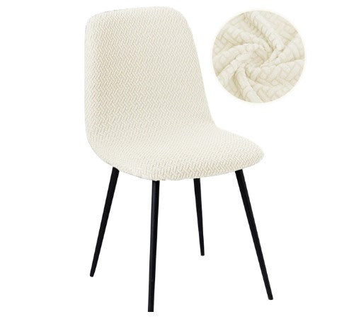 Ivory Jacquard Stolsöverdrag