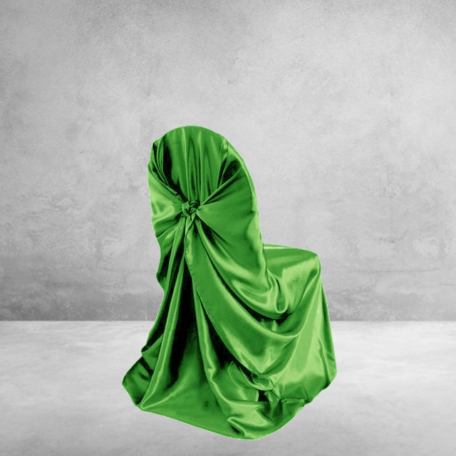 Bröllopsstolsöverdrag I Grön Satin